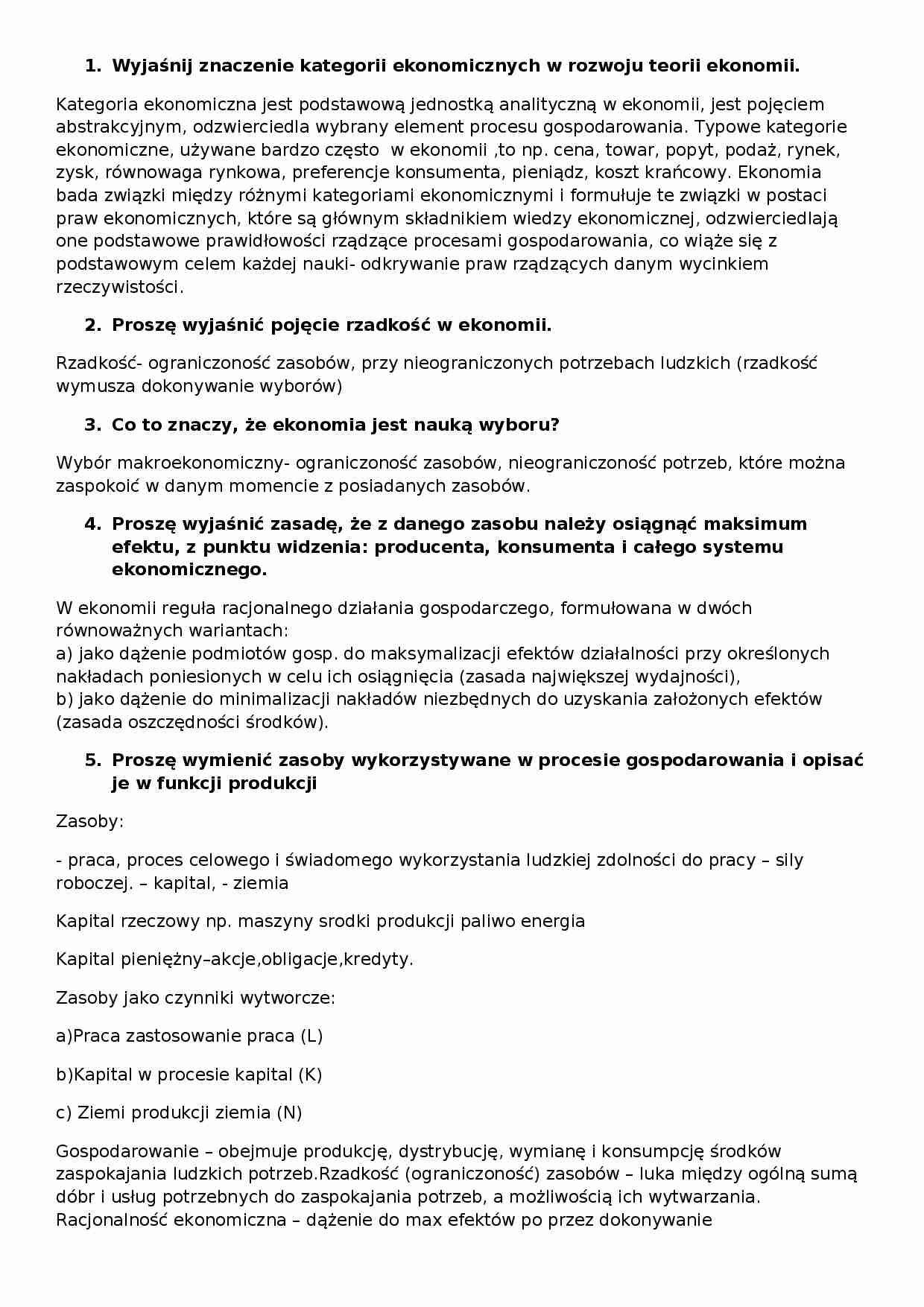 Podstawy ekonomii - Pieniądz - strona 1