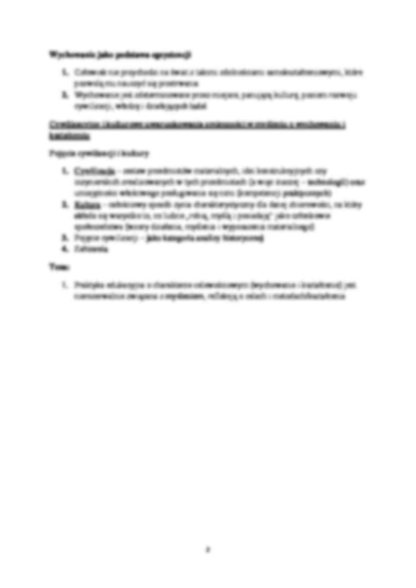 Doktryny pedagogiczne - komplet notatek z wykładów - strona 2