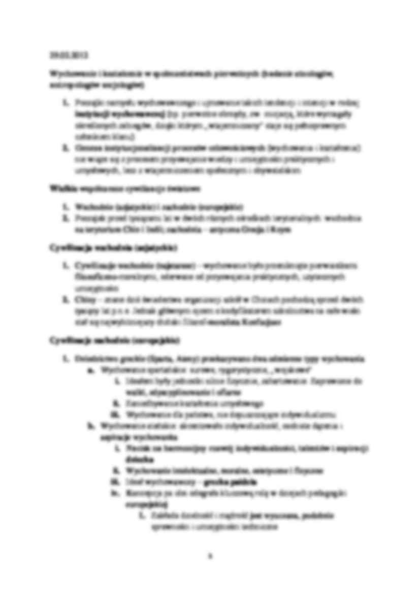 Doktryny pedagogiczne - komplet notatek z wykładów - strona 3