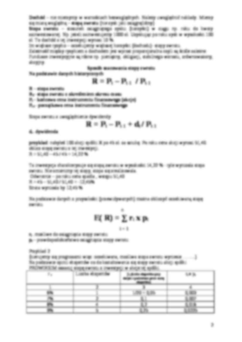 Portfel inwestycyjny - notatki - strona 2