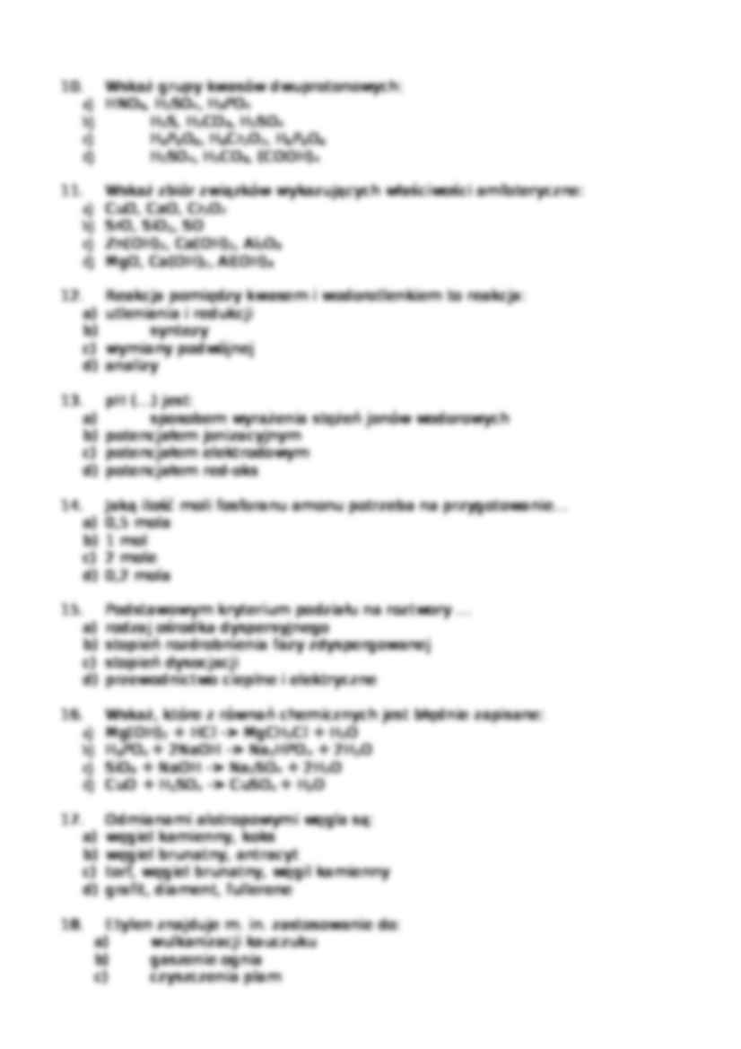 Chemia test - strona 2