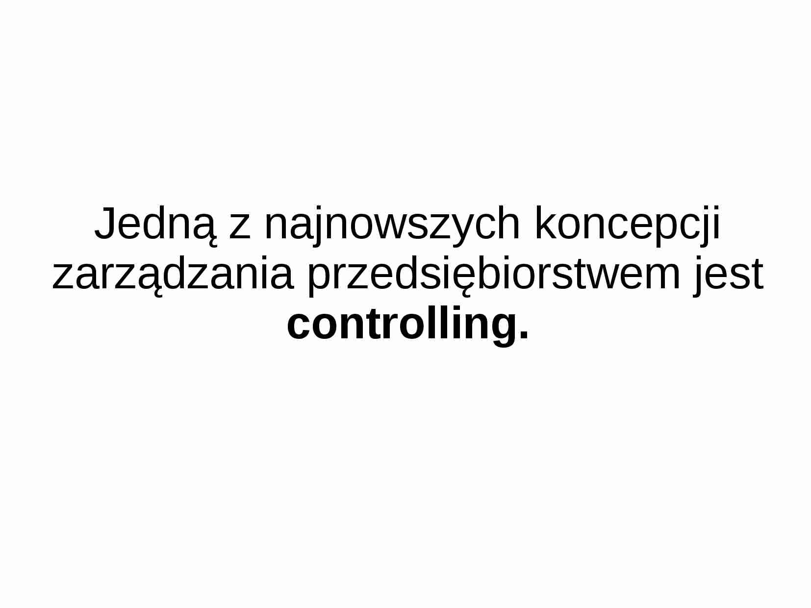 Controlling strategiczny i operacyjny - strona 1