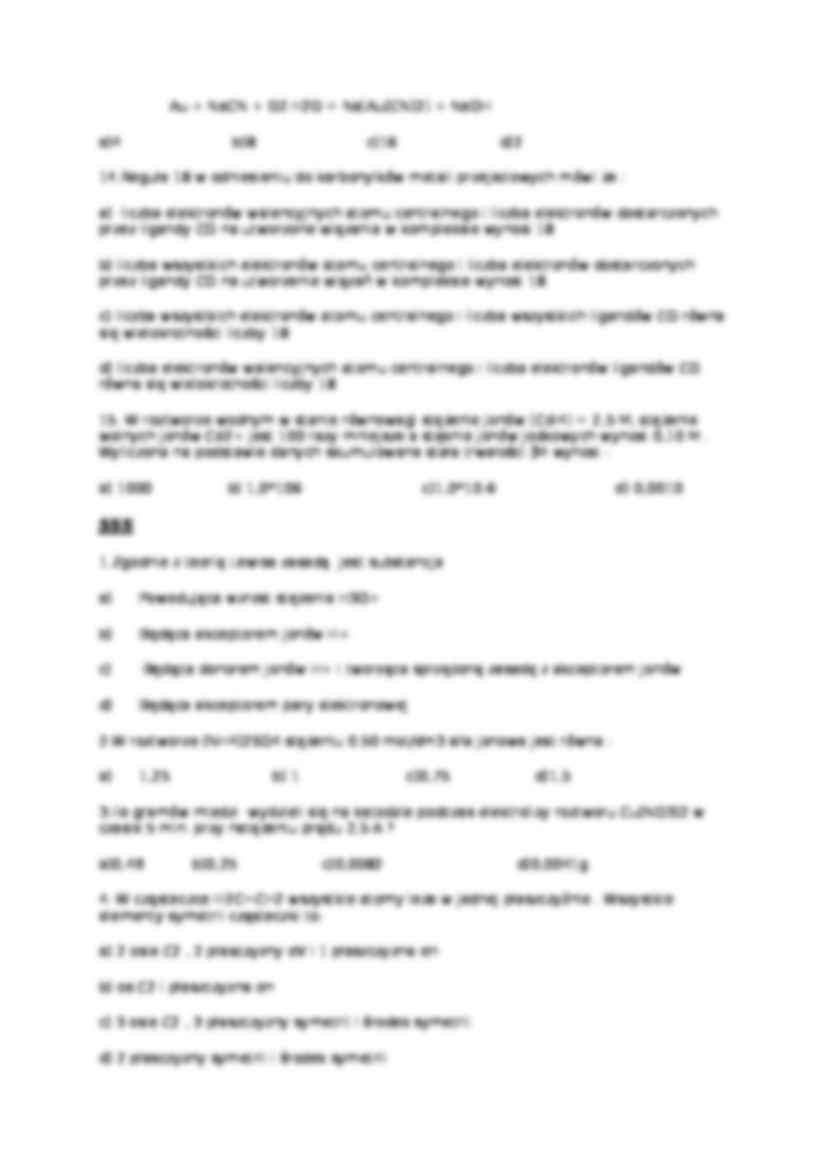 Podstawy chemii nieorganicznej - egzamin - strona 3
