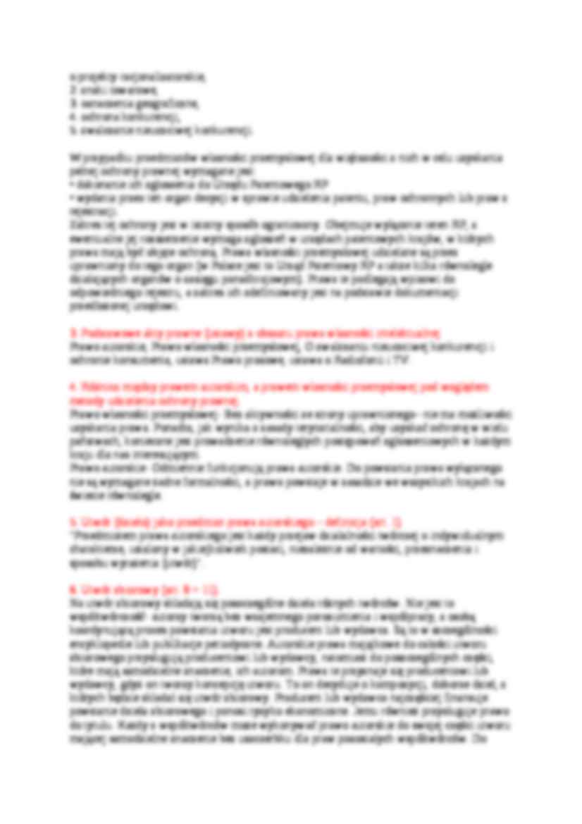 Omówione zagadnienia na egzamin - prawo własności intelektualnej  - strona 2