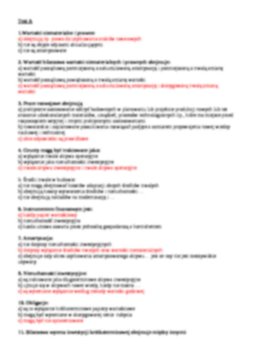 Rachunkowość finansowa - rozwiązane testy - strona 3