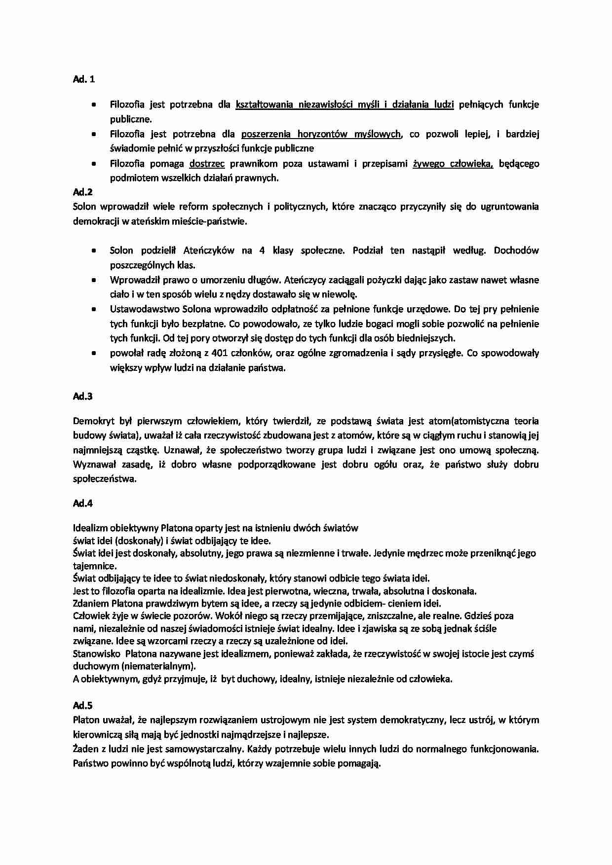 Zakres materiału na egzamin  - strona 1