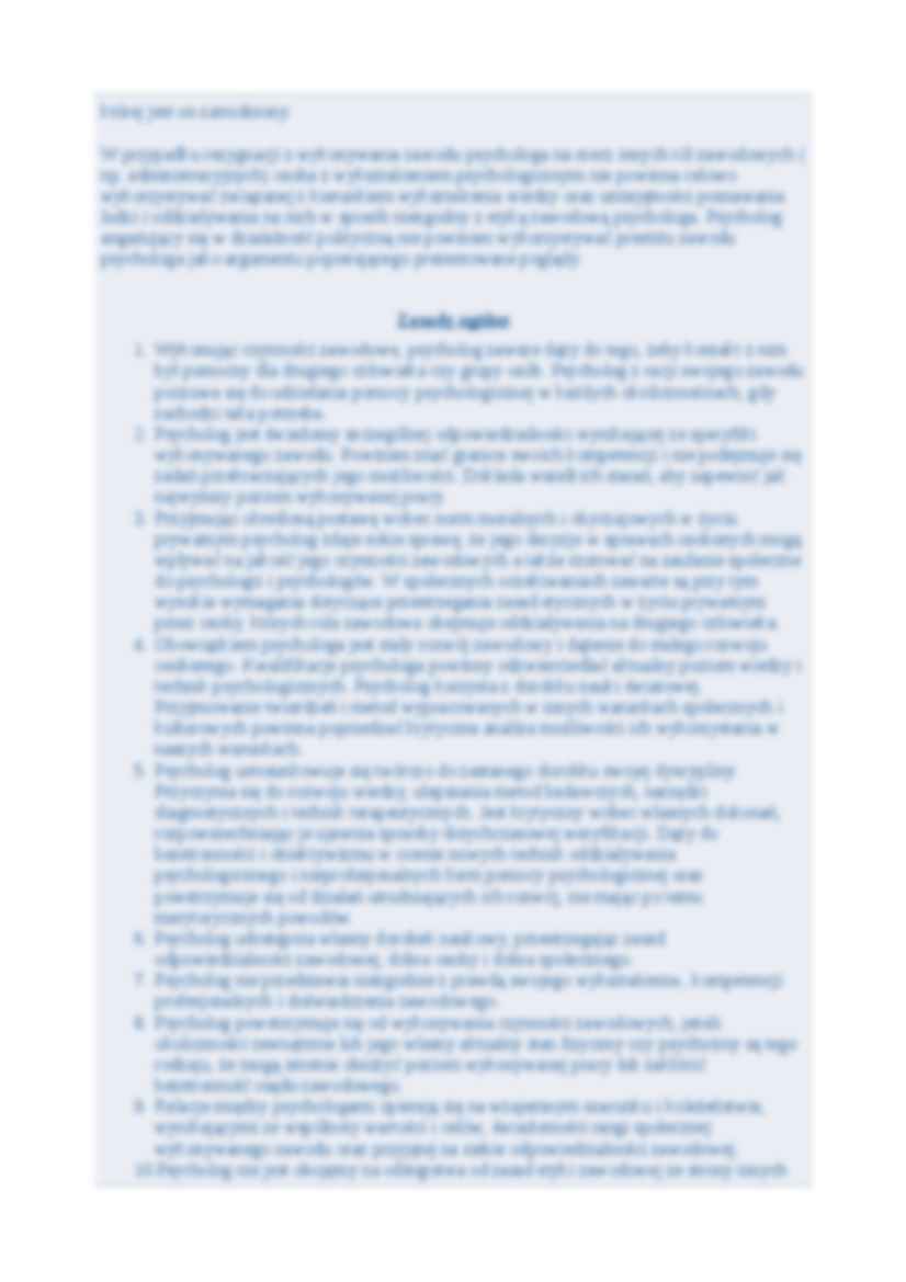 Etos zawodu psychologa - strona 2