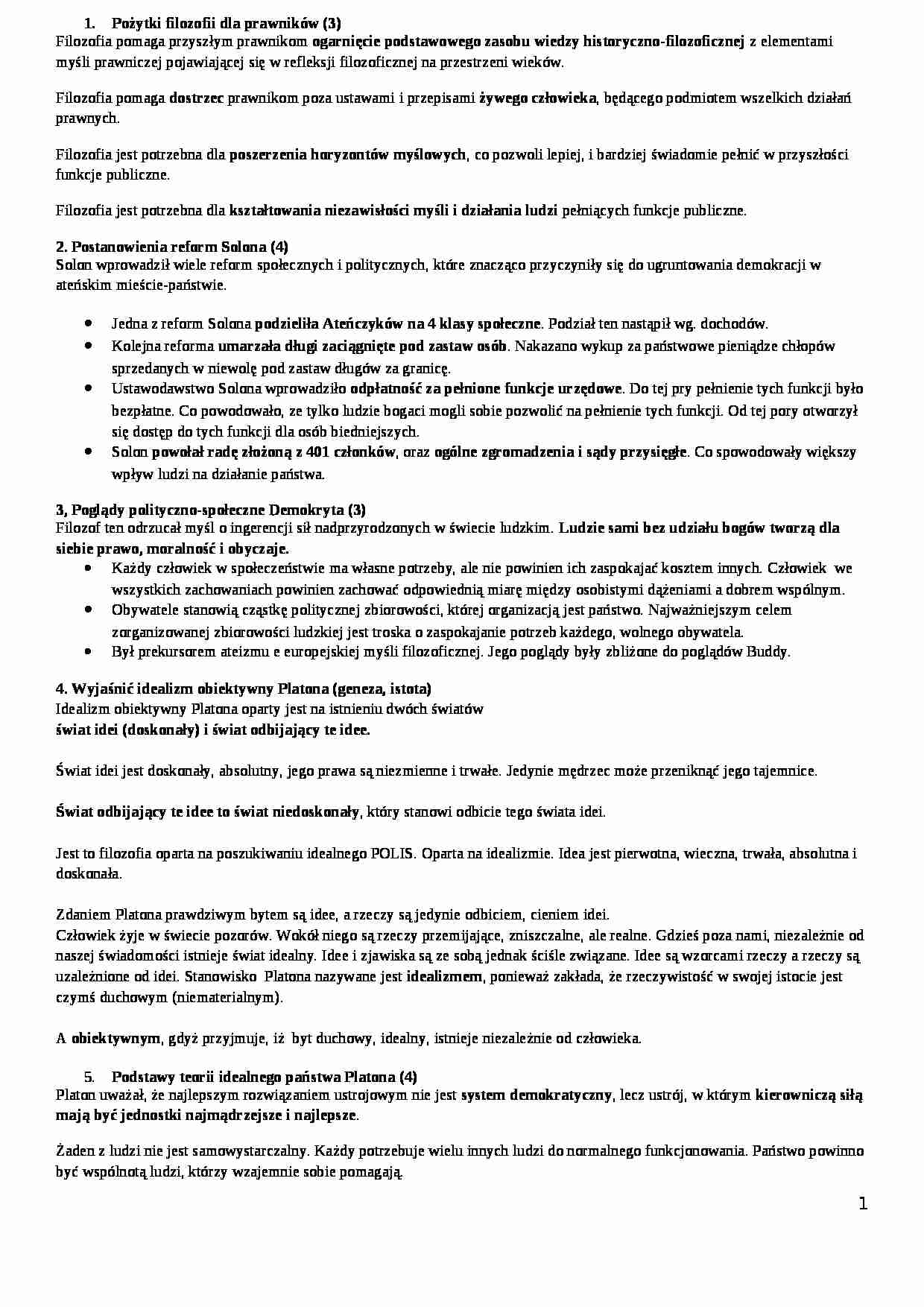 Filozofia dla prawników - strona 1