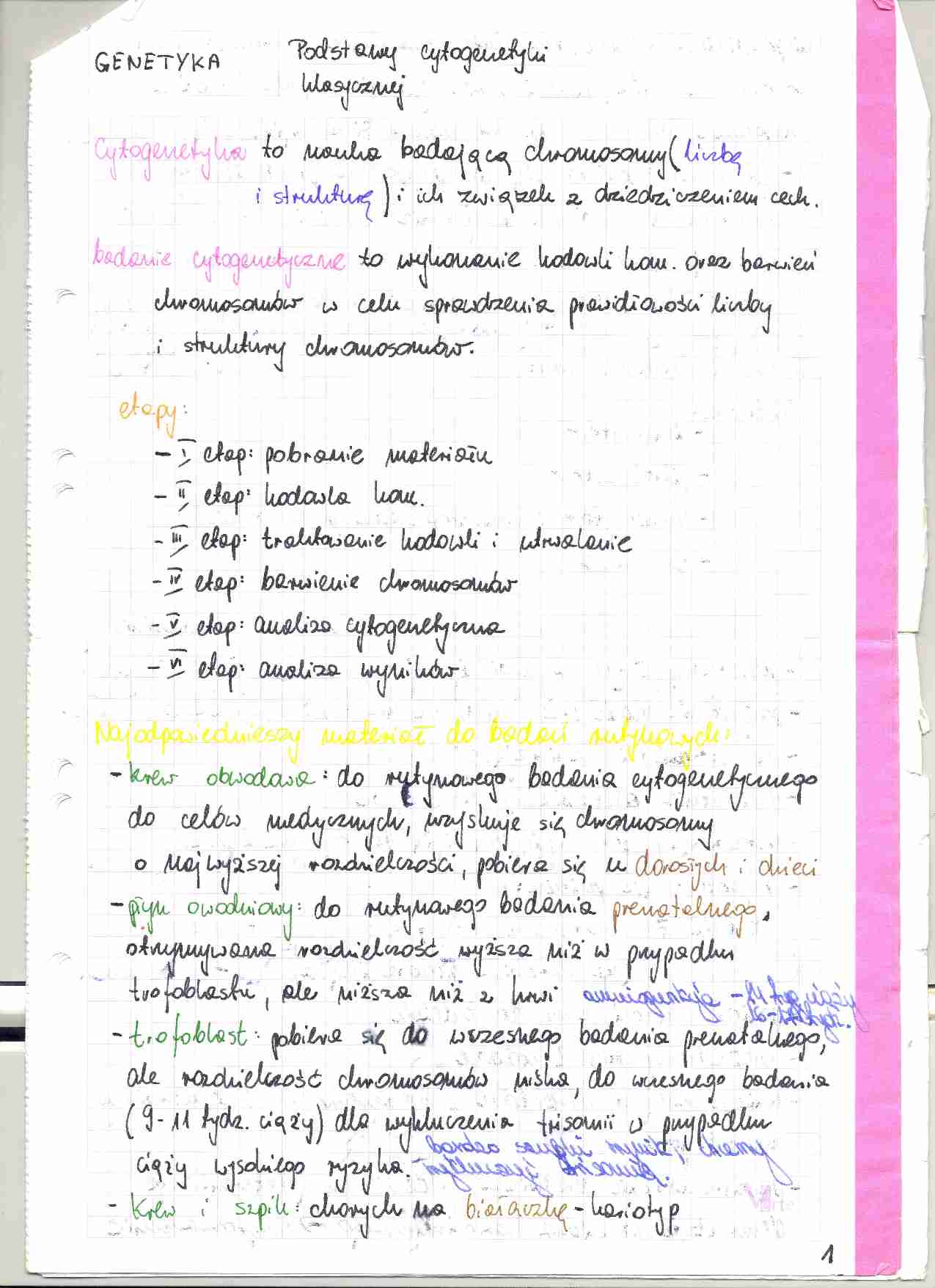 Podstawy cytogenetyki klasycznej - strona 1
