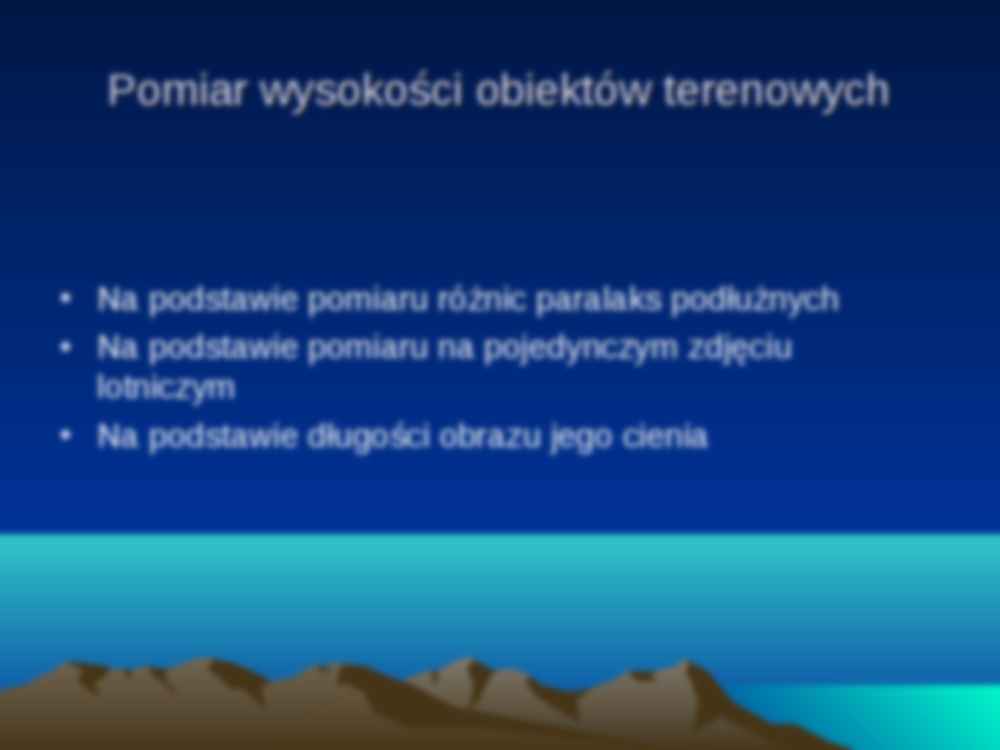 Pomiar wysokości obiektów terenowych - strona 2