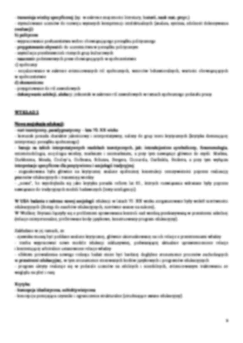 Socjologia wychowania - wykłady - strona 3