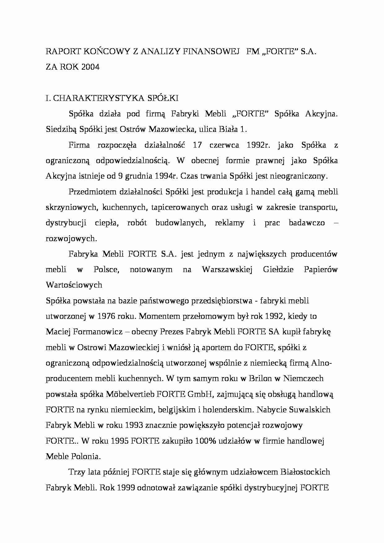 Analiza ekonomiczna-projekt - strona 1