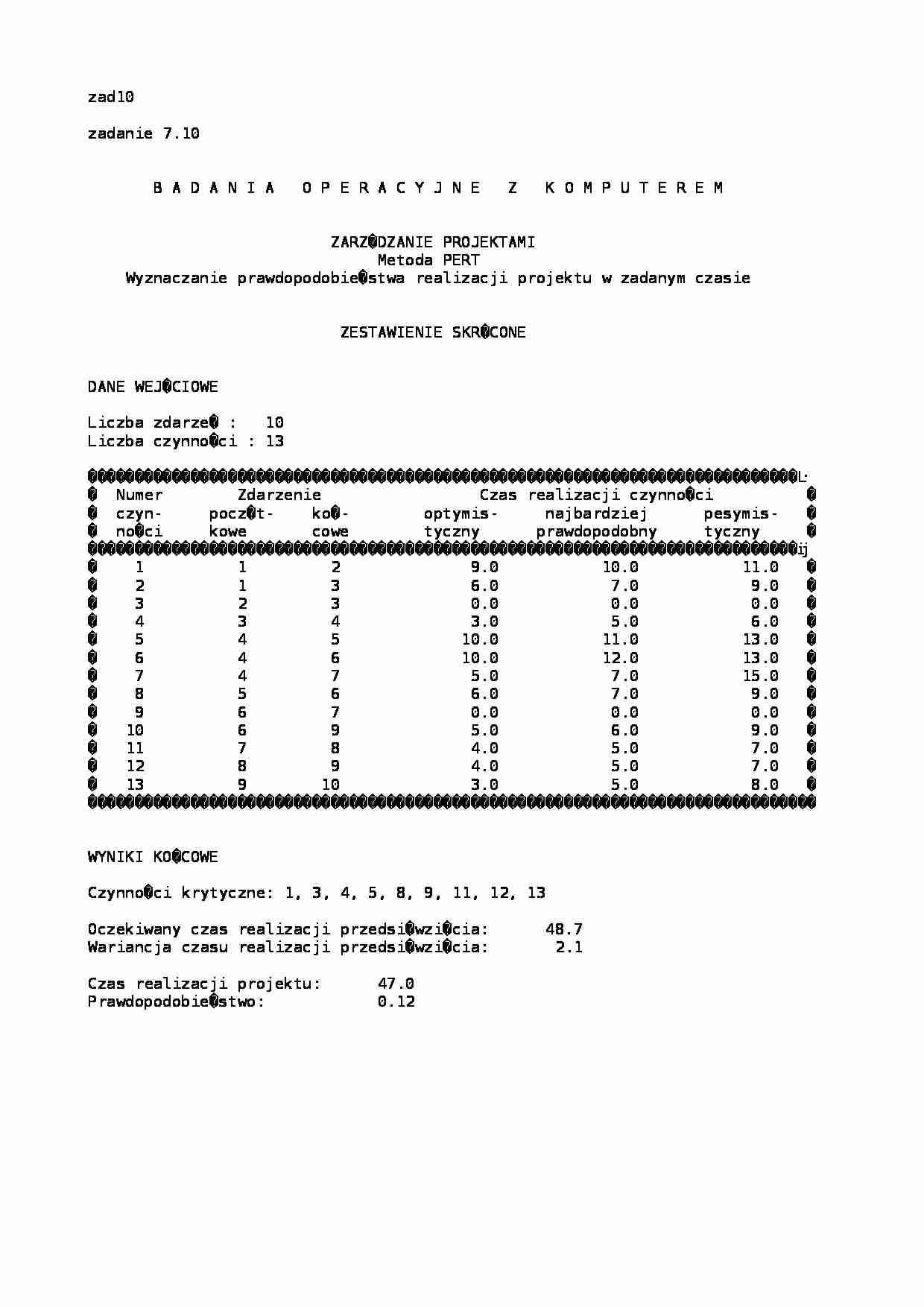 Labolatorium badania operacyjne - strona 1