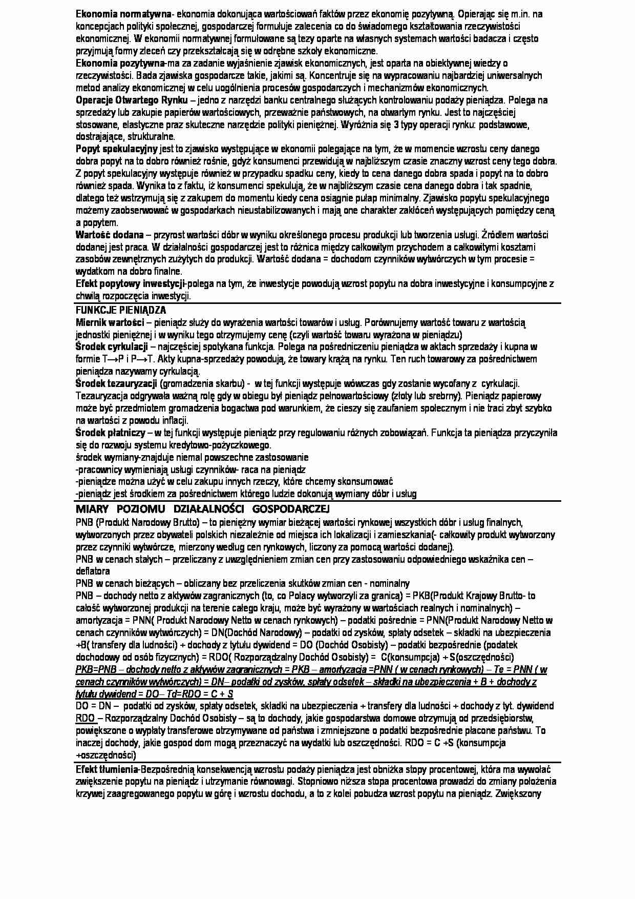 Makroekonomia - definicje - strona 1