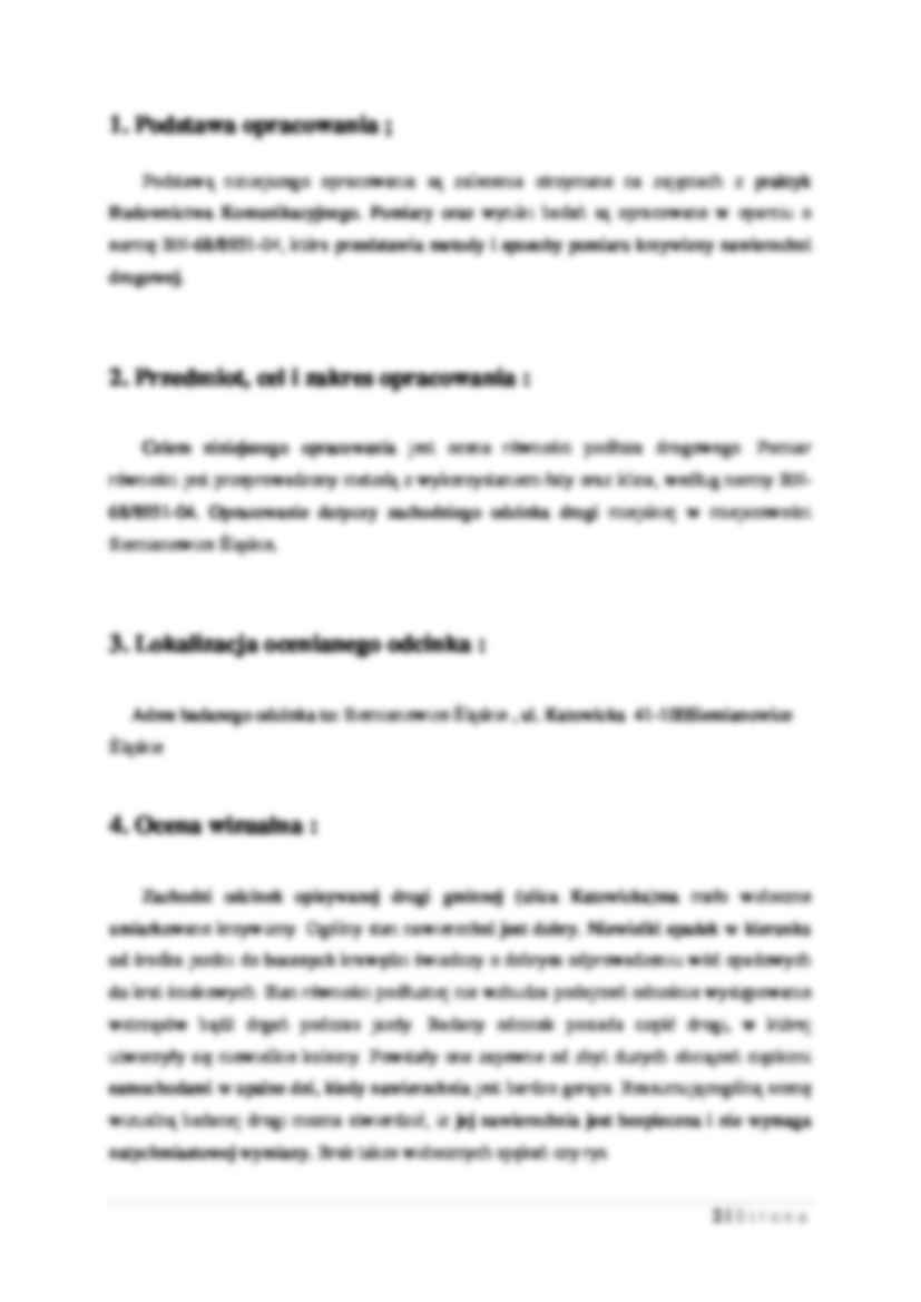 Badanie równości  nawierzchni drogowej metodą łaty i klina - strona 2