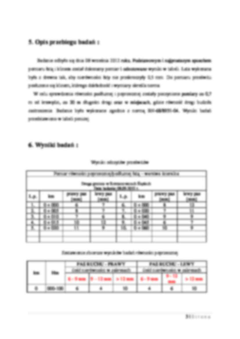 Badanie równości  nawierzchni drogowej metodą łaty i klina - strona 3