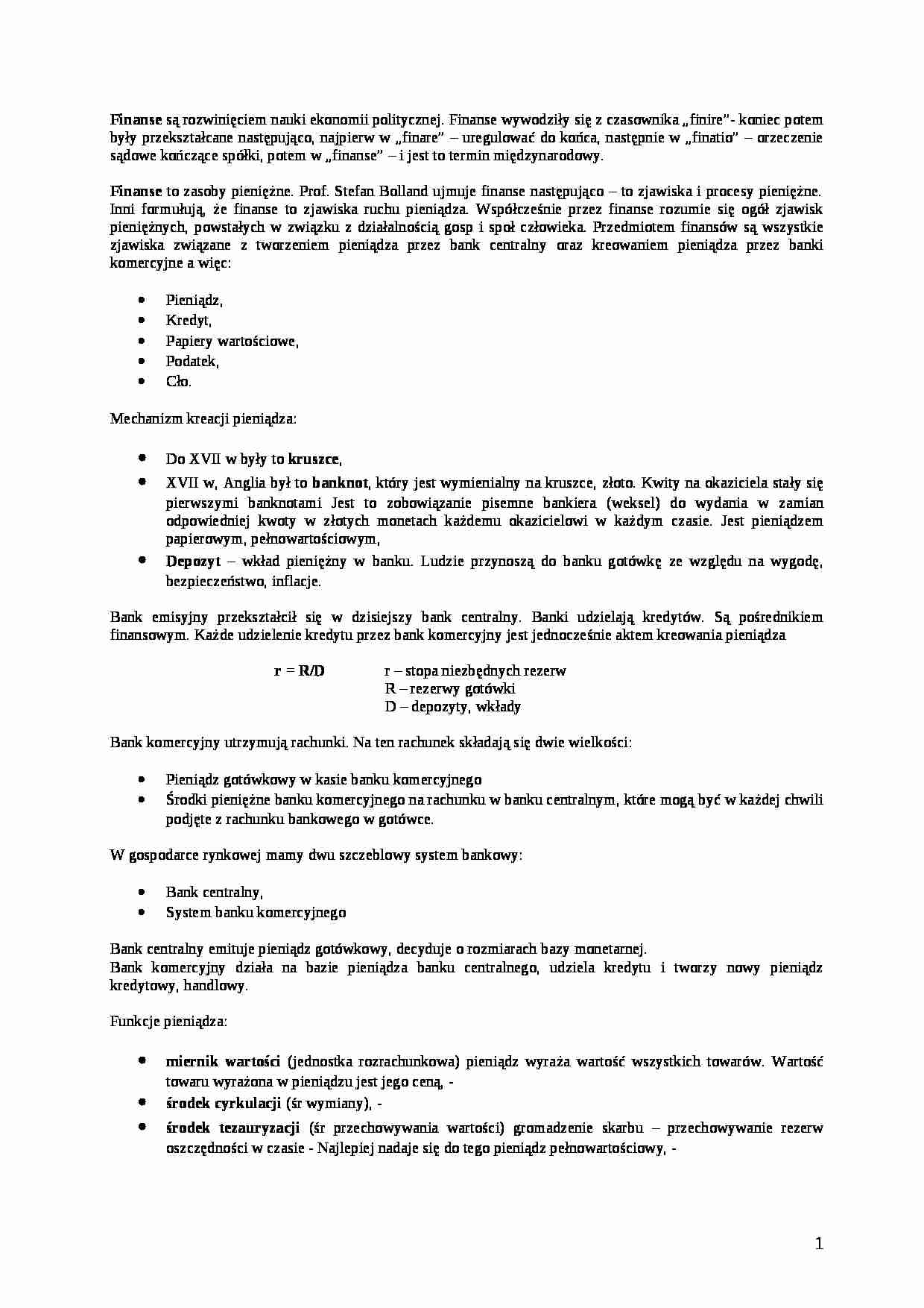 Finanse - wszystko - strona 1