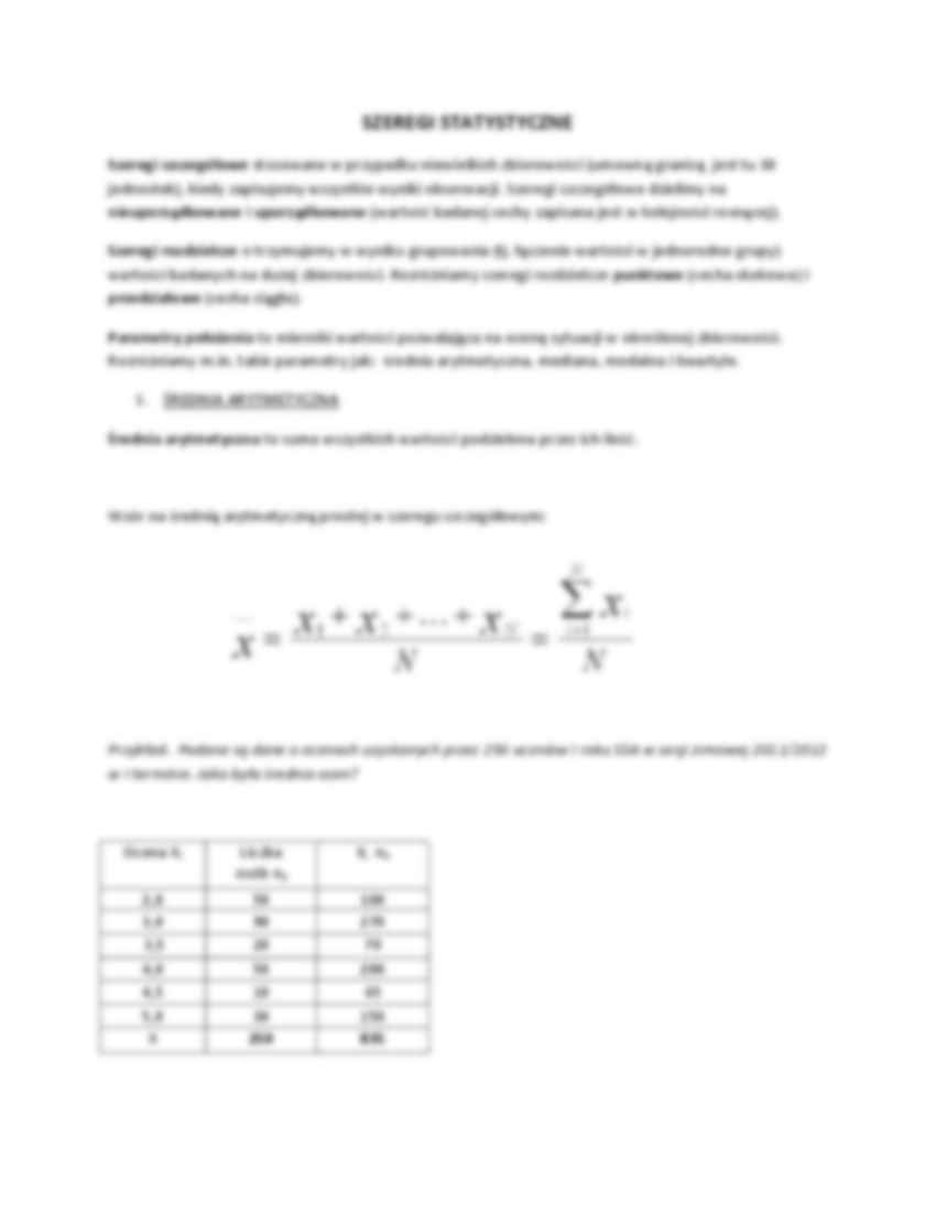 Statystyka -  informacje wstępne, średnia arytmetyczna - strona 3