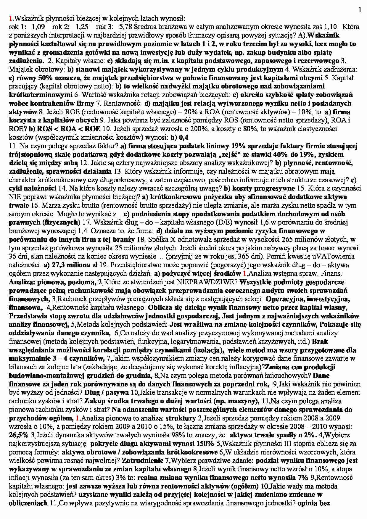 Egzamin - Pytania , odpowiedzi - uek - strona 1