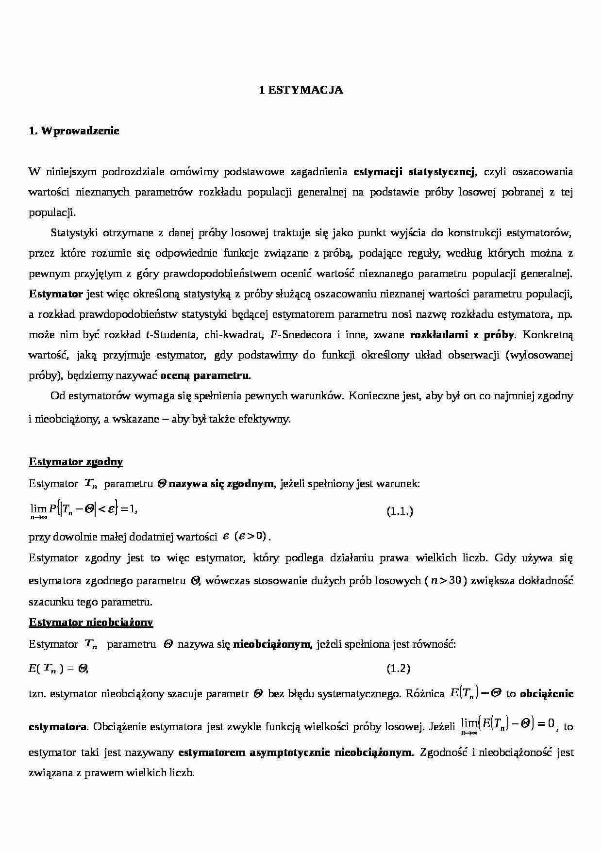 Materiały ze statystyki matematycznej - strona 1