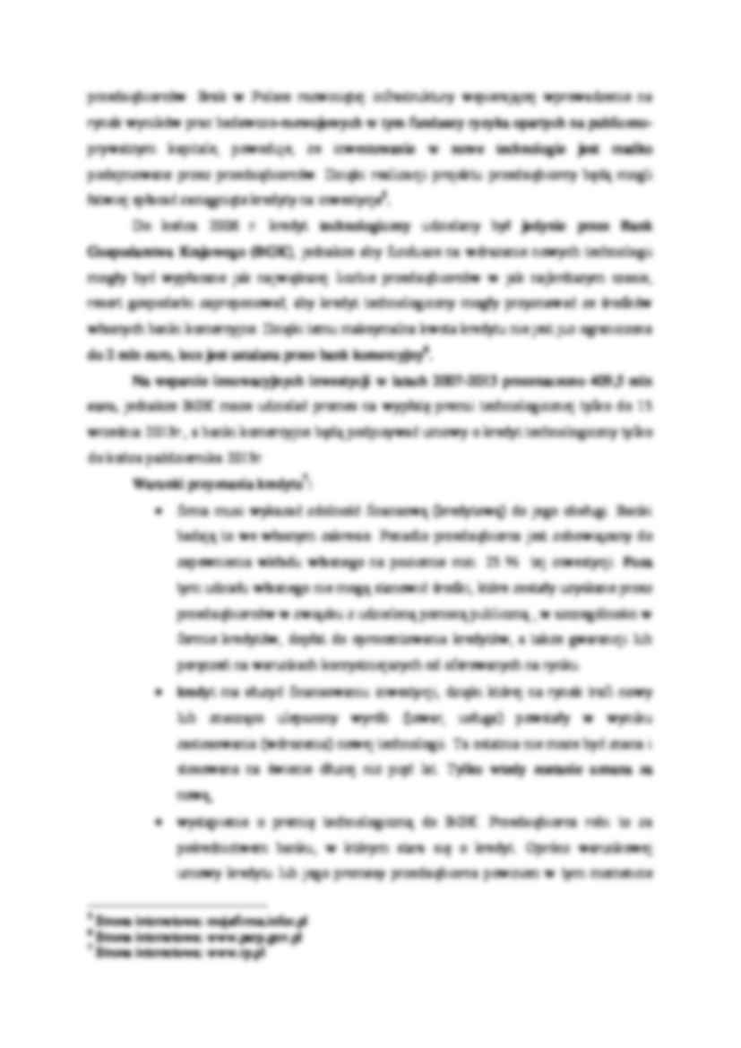 Rola i znaczenie kredytu technologicznego w finansowaniu inwestycji MŚP - strona 2