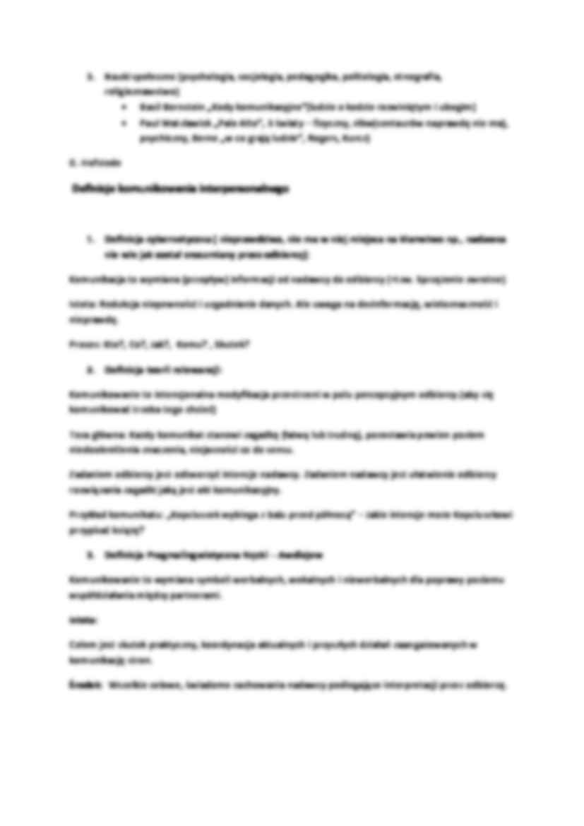 Komunikacja Społeczna - wykłady - Siedem poziomów komunikacji - strona 2