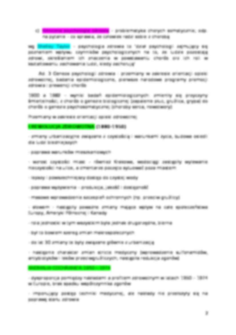 Psychologia zdrowia i choroby - strona 2