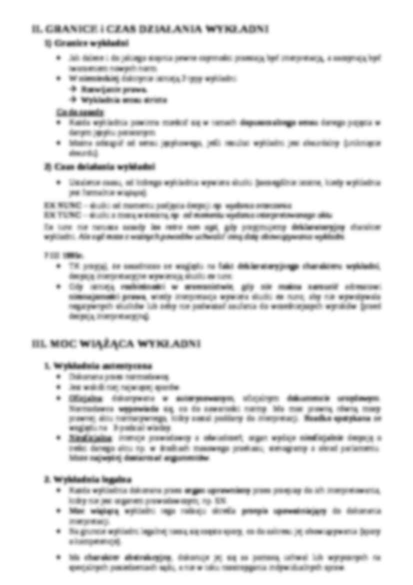 Wykładnia prawa - skrypt - strona 2