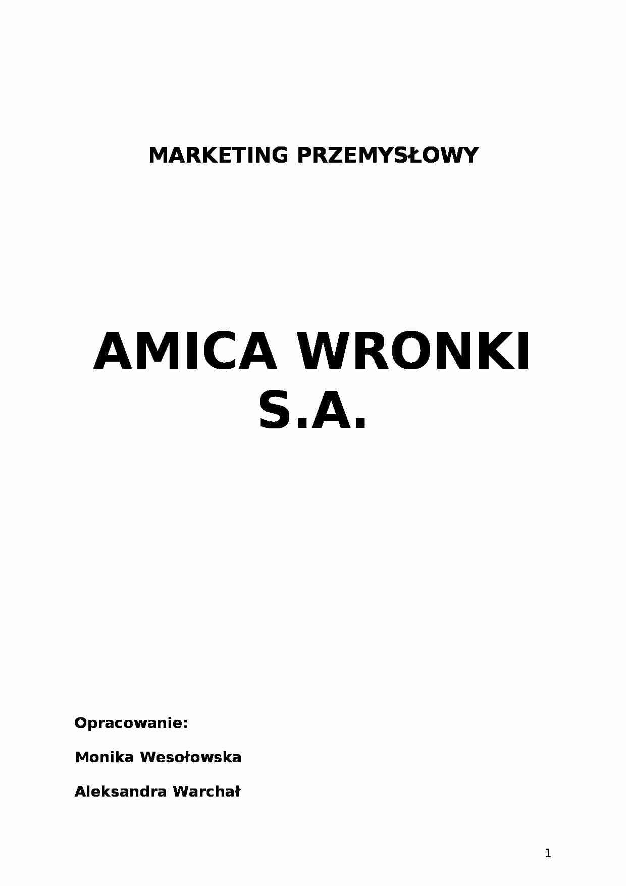 Projekt marketing przemysłowy - strona 1