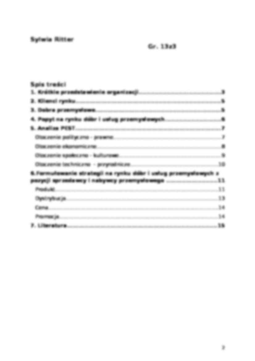 Projekt marketing przemysłowy - strona 2