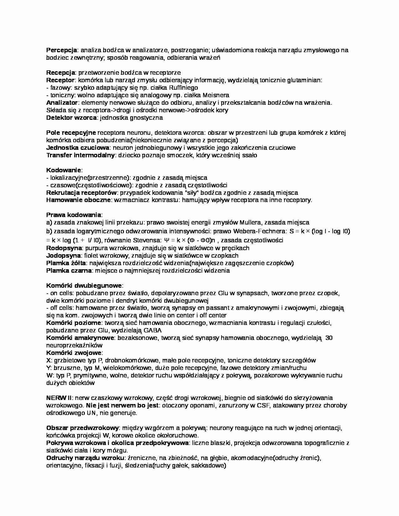 Zarys Neurobiologii ćwiczenia - strona 1