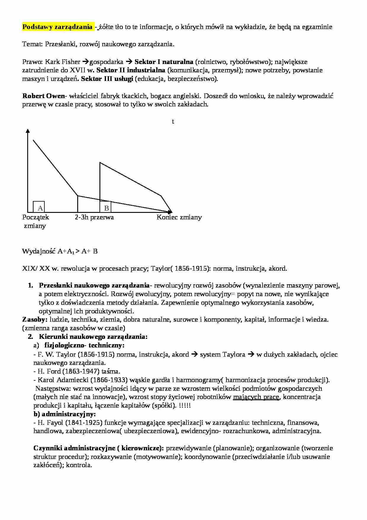 Podstawy zarządzania- wykłady - strona 1
