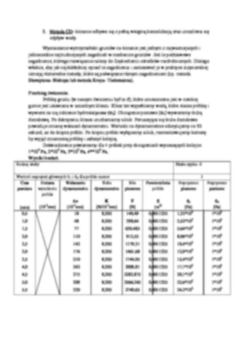 Oznaczanie kąt tarcia wewnętrznego i spójności ska - strona 2