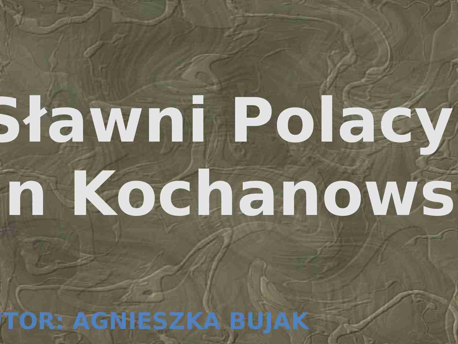 prezentacja o Janie Kochanowskim - strona 1