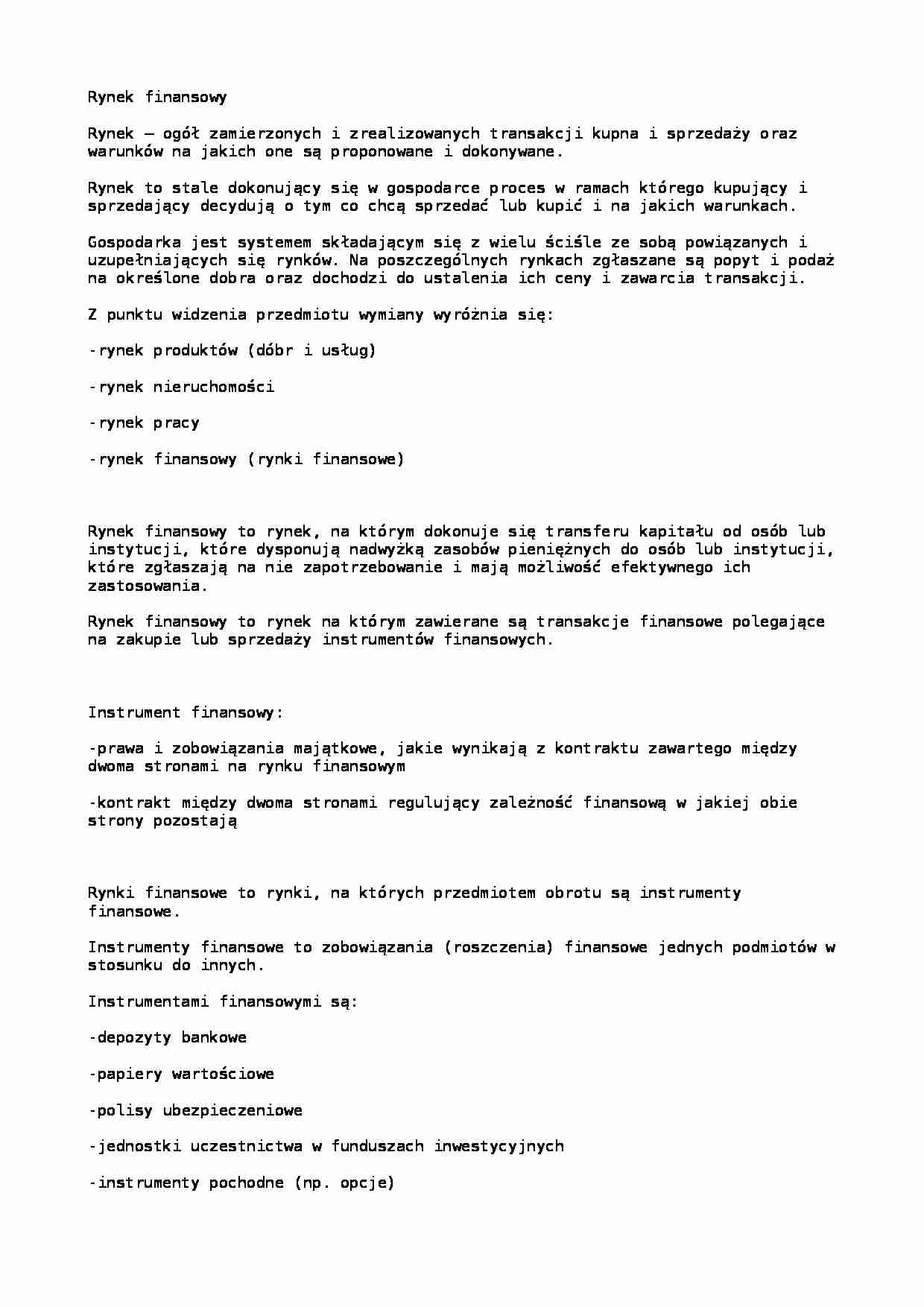 Ryneki Finansowe całość - strona 1