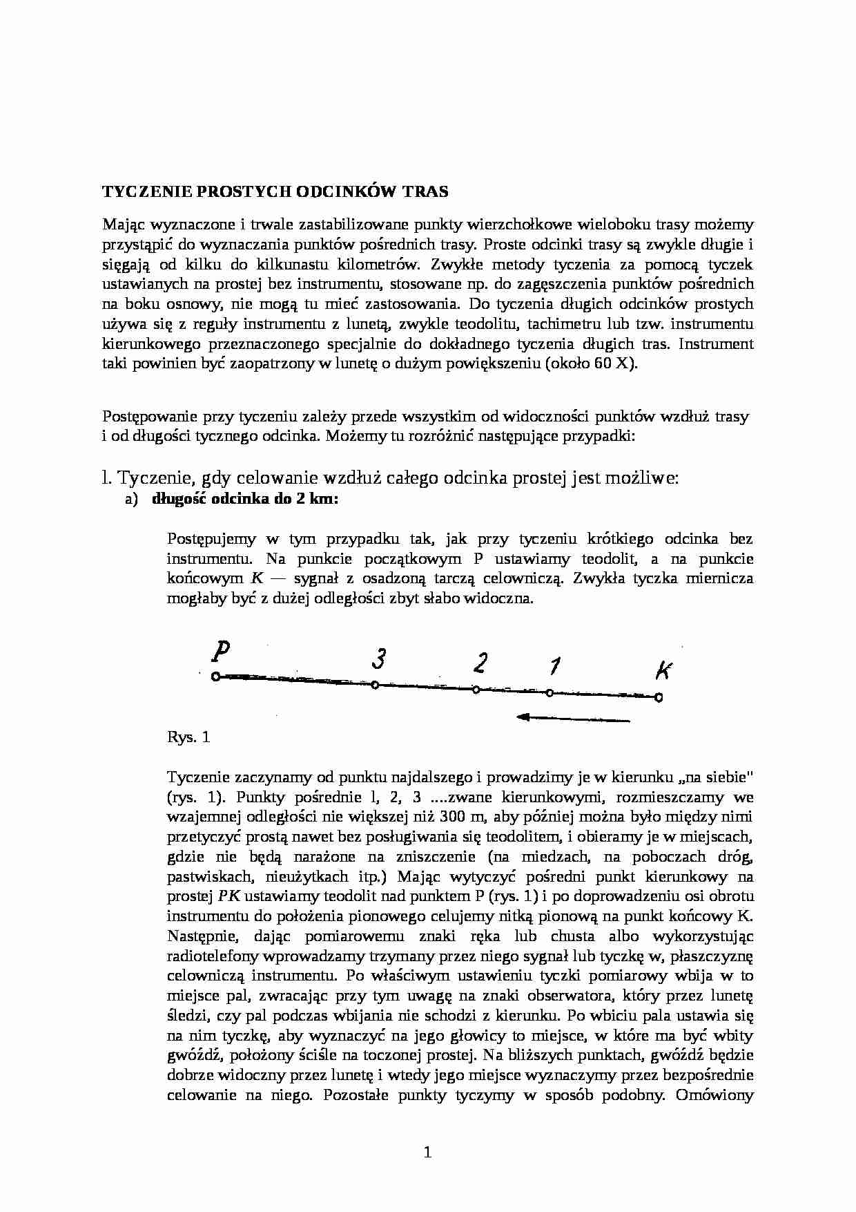 Tyczenie prostych - strona 1