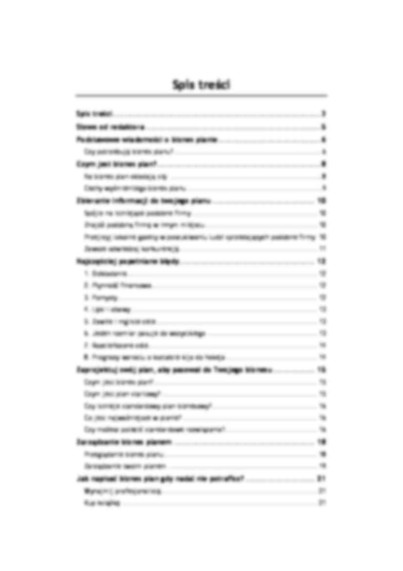 Jak napisać biznes plan - strona 3