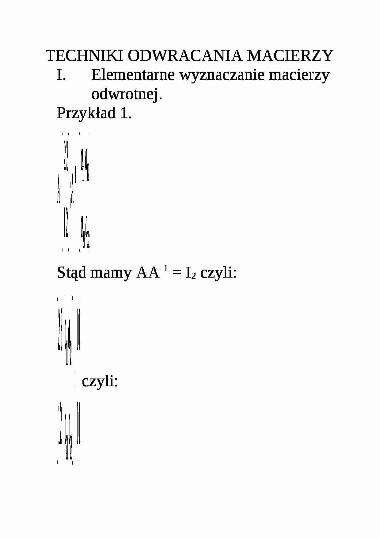 Odwracanie macierzy - strona 1
