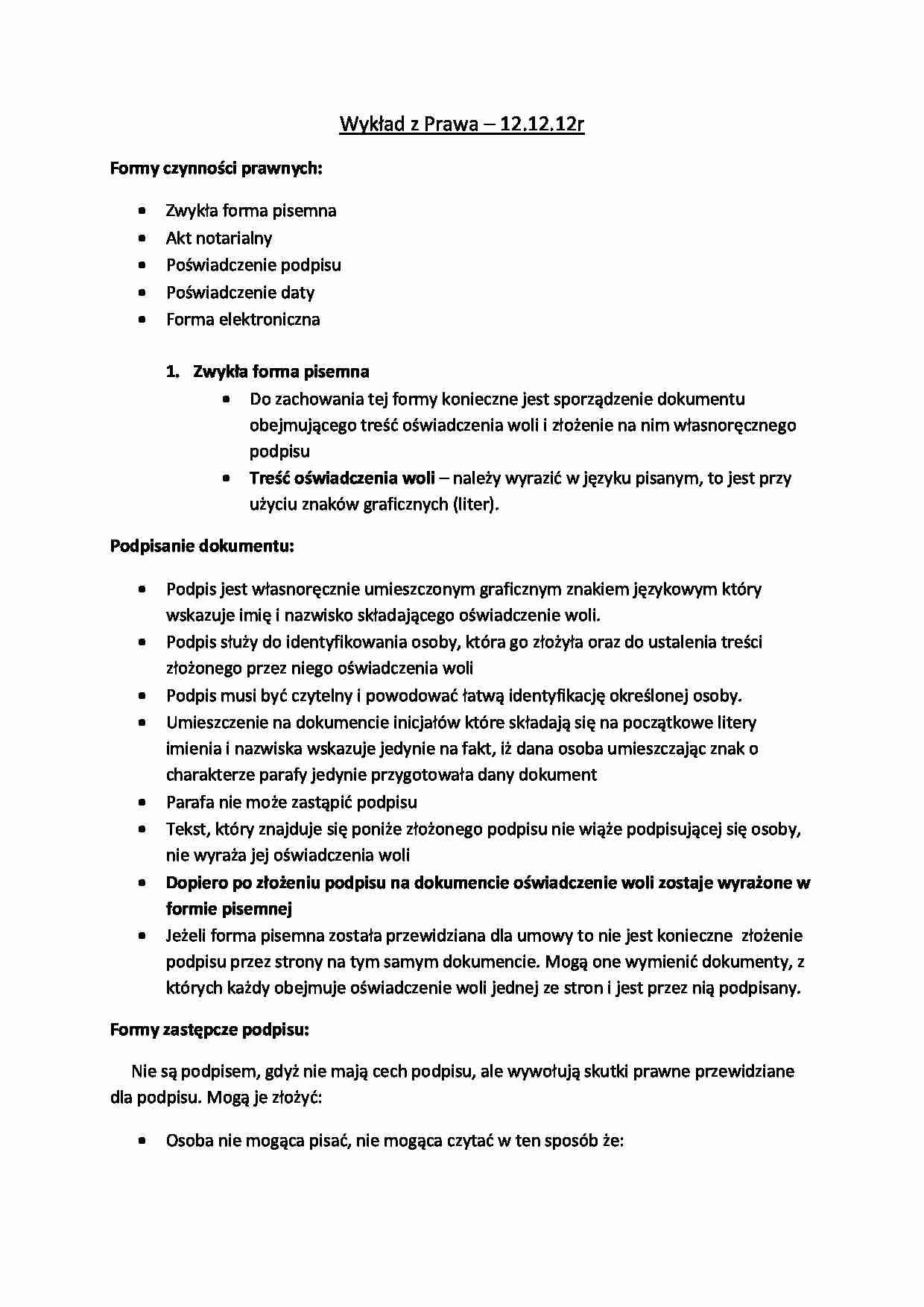 Czynności prawne - strona 1