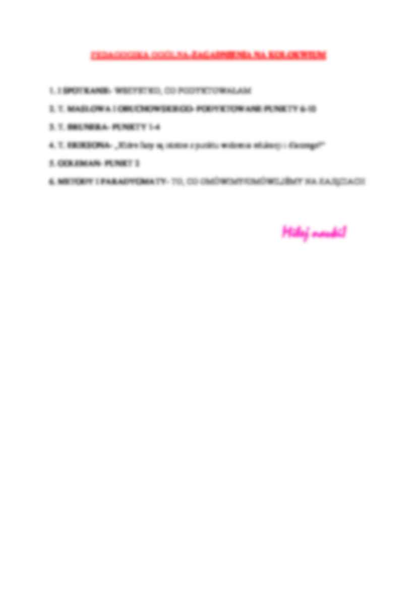 Pedagogika ogólna - Orientacja humanistyczna - strona 2