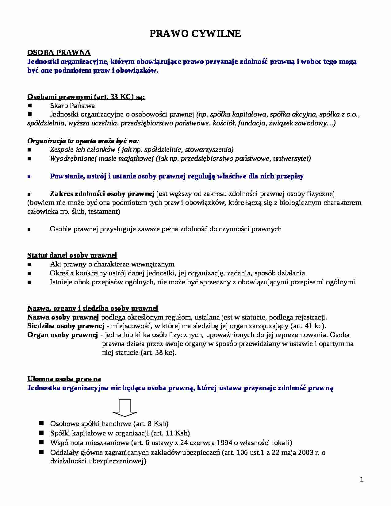 prawo cywilne wyklady - strona 1