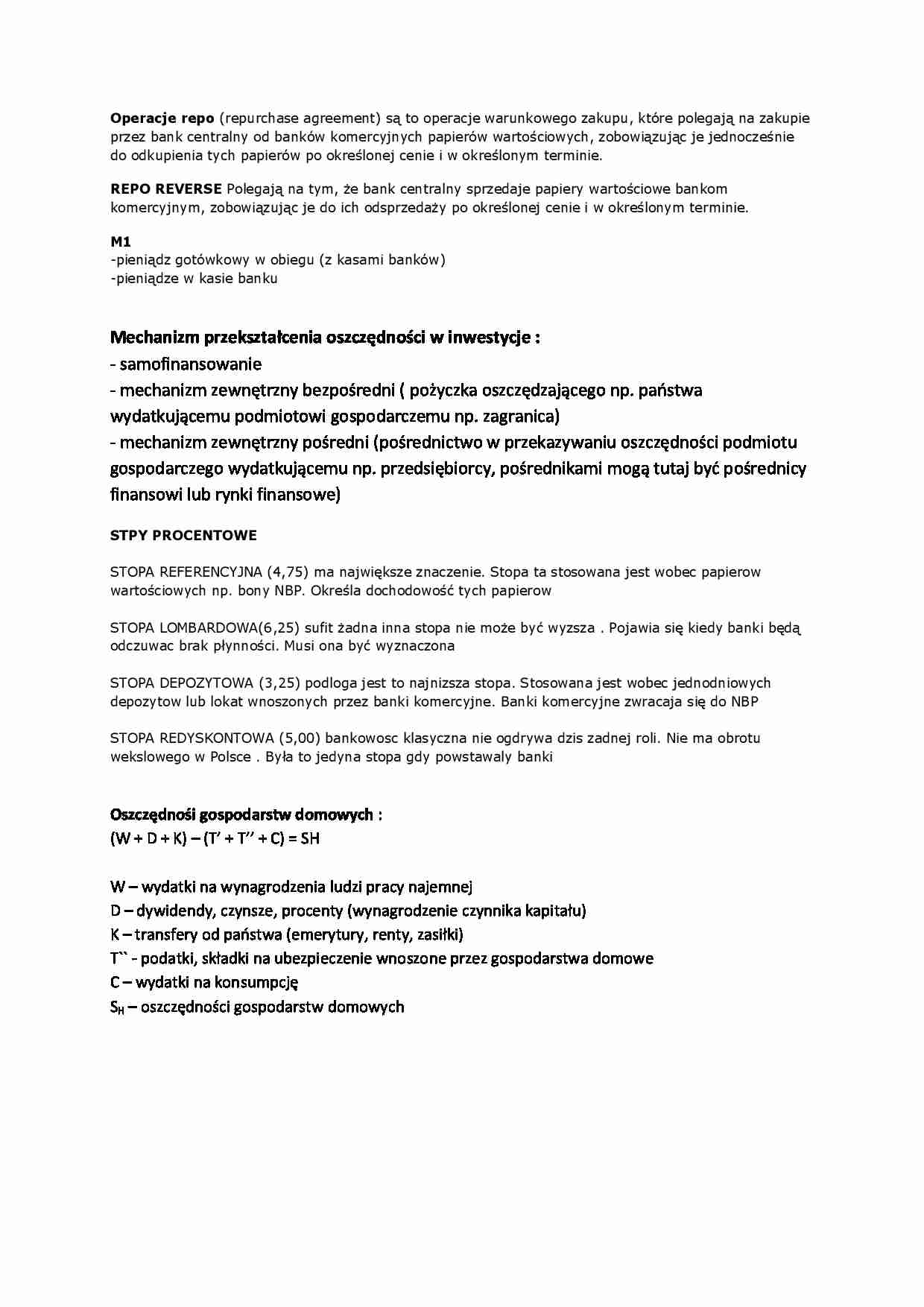 finanse - odpowiedzi do testu - strona 1