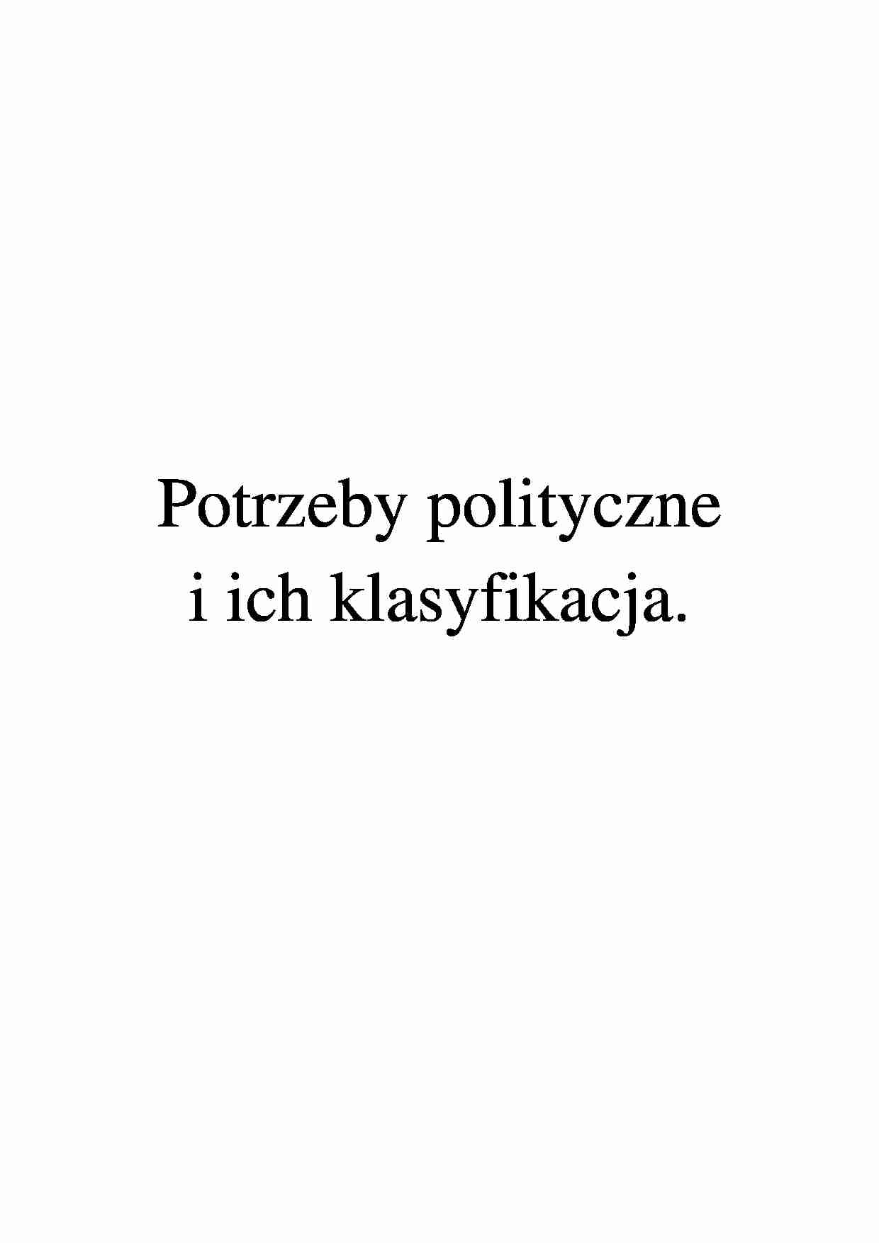 Potrzeby polityczne - strona 1