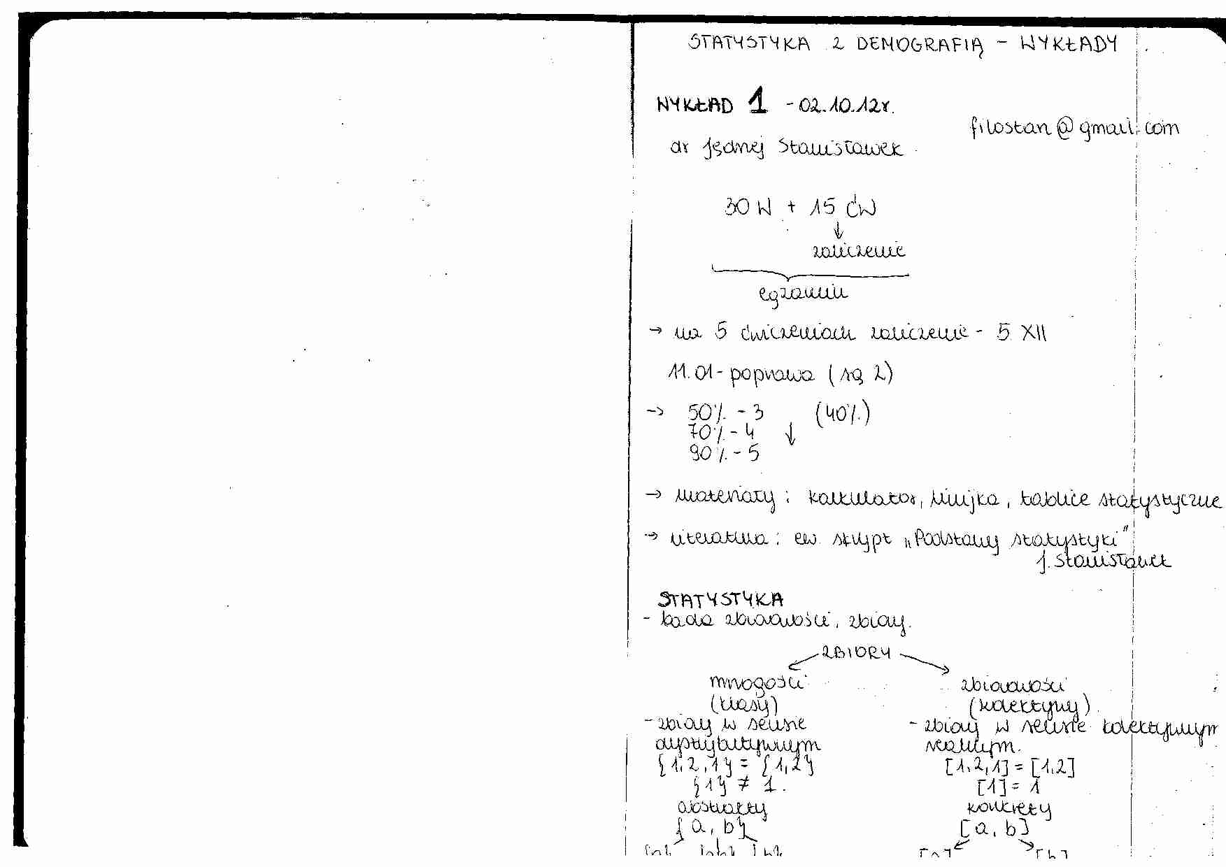 Statystyka- wykłady - strona 1