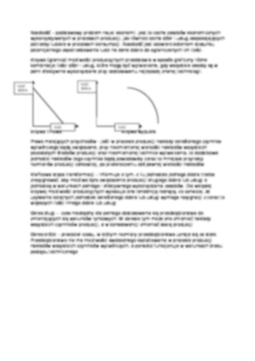 Mikroekonomia - notatki do kolokwium - definicje - strona 2