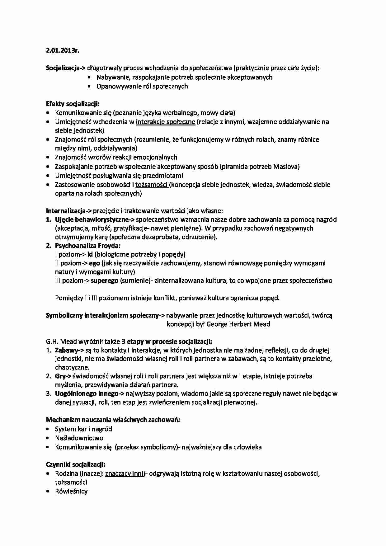 Socjalizacja - strona 1