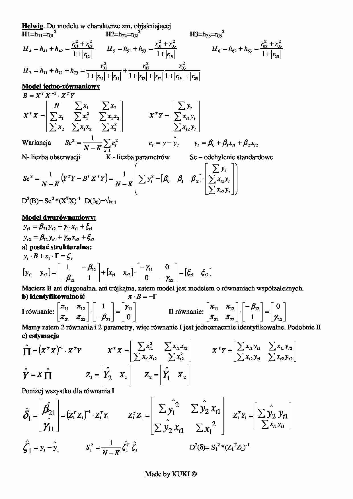ekonometria - harmonogram szkoleń - strona 1