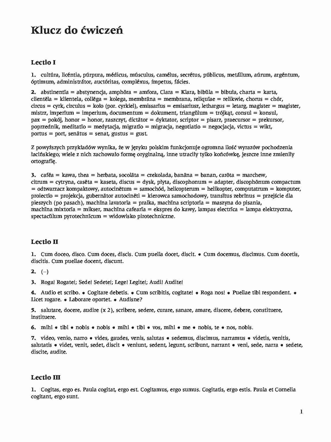 porta latina klucz - strona 1