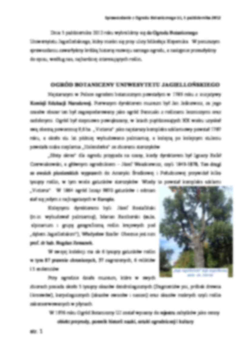 sprawozdanie z ogrodu botanicznego Kraków - strona 2