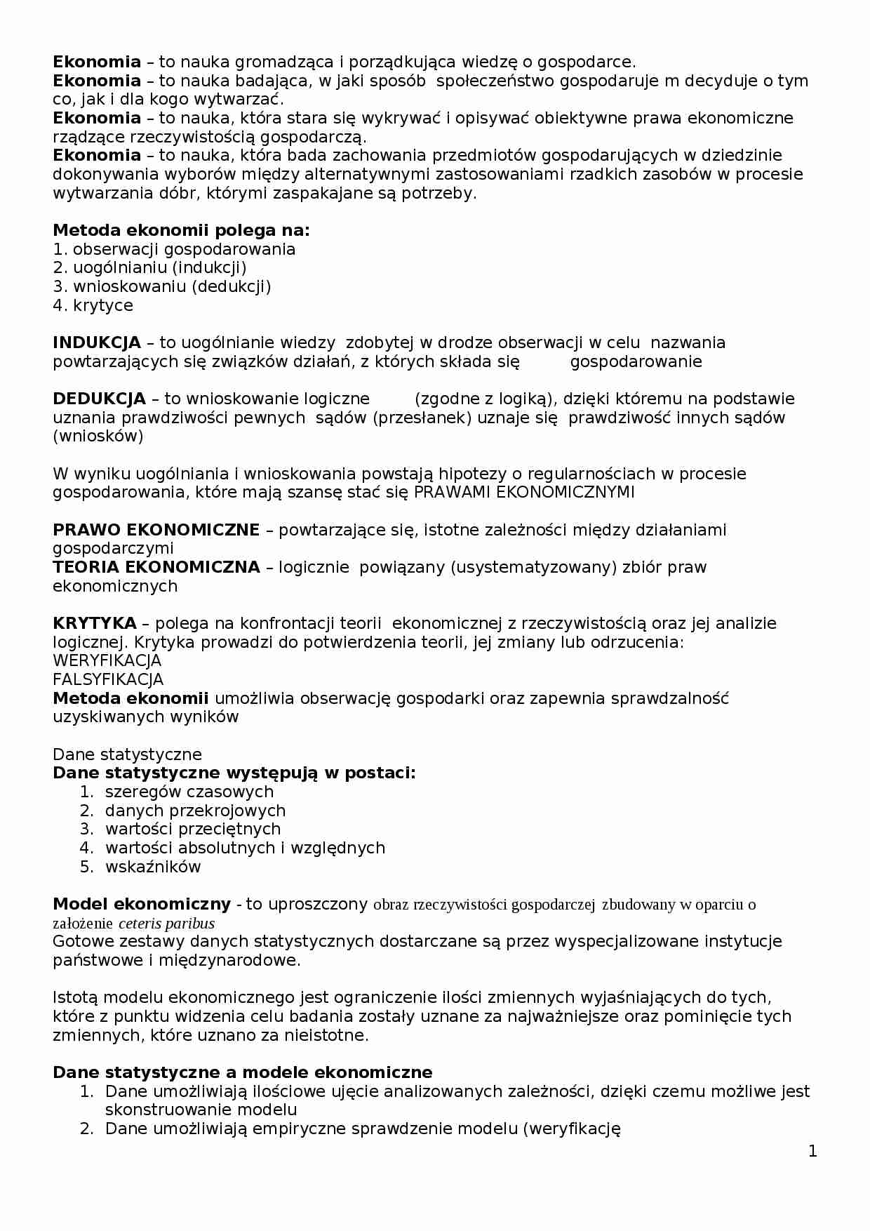 wykłady mikroekonomia M.Szudy - strona 1